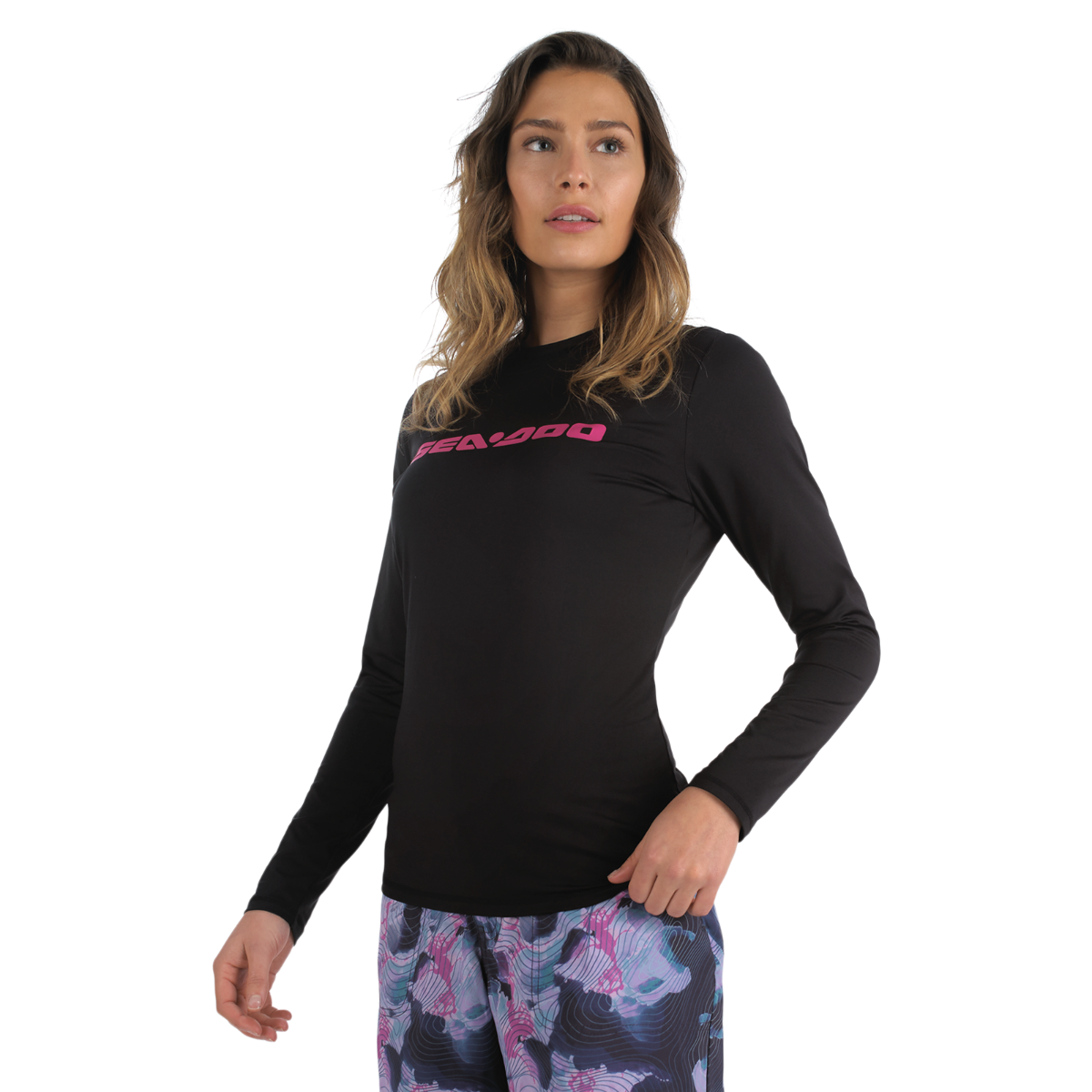 SEADOO RASH GUARD SIGNATURE A MANICHE LUNGHE DONNA NERA